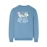 Silbon - S263021102638 – Sudadera azul 100% algodón de corte regular con dibujo en la espalda - Niño