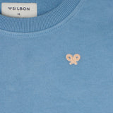 Silbon - S263021102638 – Sudadera azul 100% algodón de corte regular con dibujo en la espalda - Niño