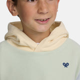 Silbon - S263021103649 – Sudadera verde claro 100% algodón con capucha y dibujo en la espalda - Niño