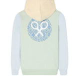 Silbon - S263021103649 – Sudadera verde claro 100% algodón con capucha y dibujo en la espalda - Niño