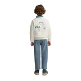 Silbon - S263021107632 – Sudadera 100% algodón color crema con dibujo en la espalda - Niño