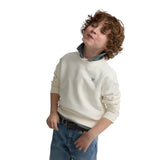 Silbon - S263021107632 – Sudadera 100% algodón color crema con dibujo en la espalda - Niño