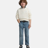 Silbon - S263021107632 – Sudadera 100% algodón color crema con dibujo en la espalda - Niño