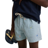 Silbon - S263023103741 – Bañador con estampado de rayas con cintura ajustable y forro - Niño