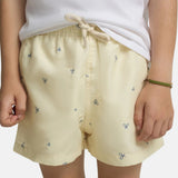 Silbon - S263023104739 – Bañador amarillo estampado con cintura ajustable y red interior - Niño
