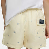 Silbon - S263023104739 – Bañador amarillo estampado con cintura ajustable y red interior - Niño