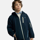 Silbon - S263070102343 – Cortavientos azul con capucha y cierre con cremallera - Niño