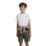 Silbon - S263070401258 – Camiseta blanca de manga corta con estampado trasero - Niño