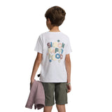 Silbon - S263070401258 – Camiseta blanca de manga corta con estampado trasero - Niño