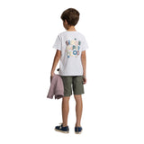 Silbon - S263070401258 – Camiseta blanca de manga corta con estampado trasero - Niño