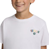 Silbon - S263070401258 – Camiseta blanca de manga corta con estampado trasero - Niño