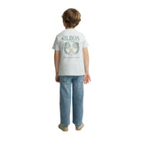 Silbon - S263070402251 – Camiseta de manga corta 100% algodón con dibujo en la espalda - Niño