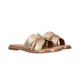 T3A2332501372514-Chanclas color platino Tommy Hilfiger para chica