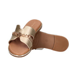 T3A2332501372514-Chanclas color platino Tommy Hilfiger para chica