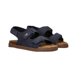 Tommy Hilfiger - T3X2343941899806 – Sandalias azules de cuero con cierre de velcro - Niño