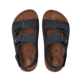 Tommy Hilfiger - T3X2343941899806 – Sandalias azules de cuero con cierre de velcro - Niño