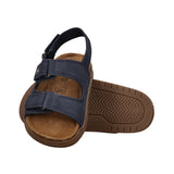 Tommy Hilfiger - T3X2343941899806 – Sandalias azules de cuero con cierre de velcro - Niño