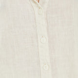 System Action - V25CA420_4 - Camisa de lino de manga corta con escote camisero - Mujer