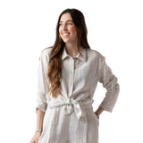 System Action - V25CA421_2 - Camisa oversize de rayas de manga larga - Mujer