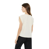 System Action - V25CT423_2 - Camiseta sin mangas con estampado frontal 100% algodón orgánico - Mujer