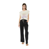 System Action - V25CT423_2 - Camiseta sin mangas con estampado frontal 100% algodón orgánico - Mujer