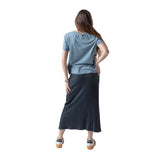 System Action - V25FA207_5 - Falda midi de canalé con goma en la cintura - Mujer