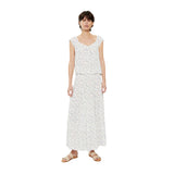System Action - V25FA309_30 - Falda midi con estampado de flores y volantes - Mujer