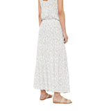 System Action - V25FA309_30 - Falda midi con estampado de flores y volantes - Mujer
