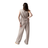 System Action - V25PA325_2 - Pantalón recto ancho con cordón en la cintura - Mujer