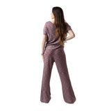 System Action - V25PA426_30 - Pantalón de punto con lúrex entallado - Mujer