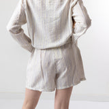 System Action - V25SH407_2 - Short de rayas con bolsillos laterales - Mujer