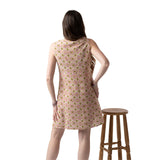 System Action - V25VE425_30 - Vestido corto con estampado geométrico y corte bajo el pecho - Mujer