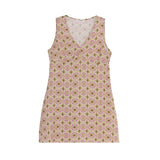 System Action - V25VE425_30 - Vestido corto con estampado geométrico y corte bajo el pecho - Mujer