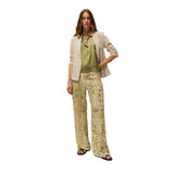 System Action - V26CA303-19 – Camisa verde de manga corta 100% viscosa - Mujer