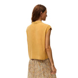System Action - V26CA306-29 – Camisa mostaza con efecto delavado 100% viscosa eco - Mujer