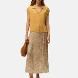 System Action - V26CA306-29 – Camisa mostaza con efecto delavado 100% viscosa eco - Mujer