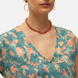 System Action - V26CA353-20 – Camisa estampada de manga corta 100% viscosa eco - Mujer