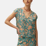 System Action - V26CA353-20 – Camisa estampada de manga corta 100% viscosa eco - Mujer