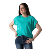 Camiseta verde turquesa mujer System Action sostenible Konestilochic