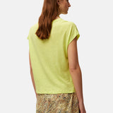 System Action - V26CT419-41 – Camiseta amarilla de manga corta de lino y algodón - Mujer