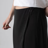 System Action - V26FA202-40 – Falda midi negra de modal con cintura elástica - Mujer