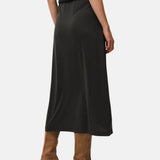 System Action - V26FA202-40 – Falda midi negra de modal con cintura elástica - Mujer