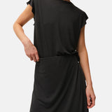System Action - V26FA202-40 – Falda midi negra de modal con cintura elástica - Mujer