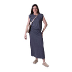 Falda midi gris de canalé System Action Konestilochic