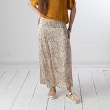 System Action - V26FA341-29 – Falda mostaza estampada evasé con cremallera lateral - Mujer