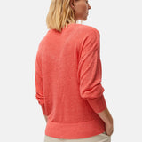 System Action - V26JE209-34 – Jersey coral con escote de pico con acabados acanalados - Mujer