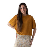 Jersey mostaza con lurex System Action mujer Konestilochic