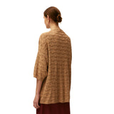 System Action - V26KI333-42 – Kimono de punto calado de color oro de viscosa y lurex - Mujer