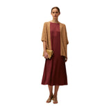 System Action - V26KI333-42 – Kimono de punto calado de color oro de viscosa y lurex - Mujer