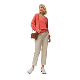 Pantalón beige recto mujer System Action Konestilochic